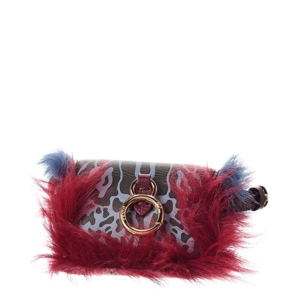 Fendi Nano Baguette Leather Bag Charm, Blue - Picture 2 of 4